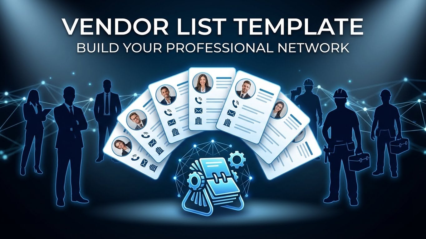 Vendor List Template