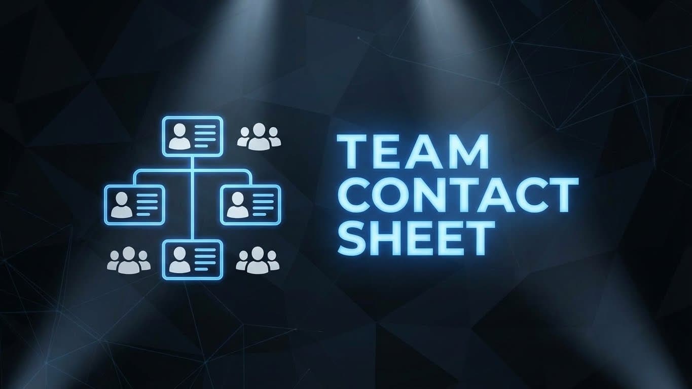 Team Contact Sheet