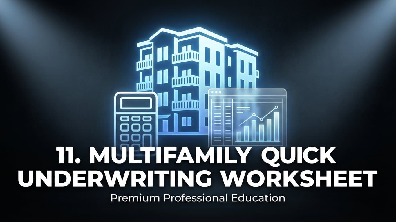Multifamily Quick Underwriting Worksheet